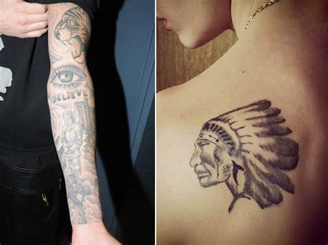 Justin Bieber Wing Tattoo