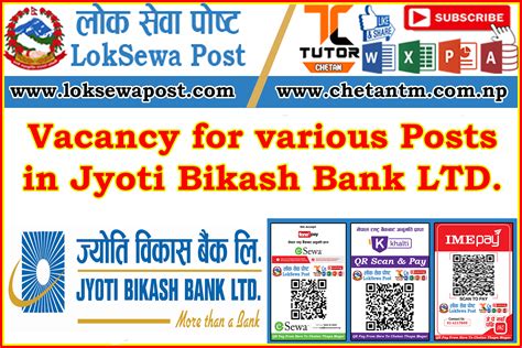 Jyoti Bikash Bank - Vacancy For Various Posts » Job Nep