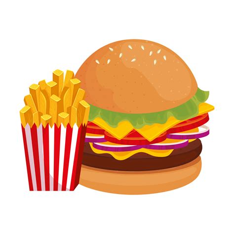 Free Clipart With Burgers And Fries