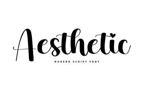 Aesthetic Schriftart Von Nurstudio · Creative Fabrica