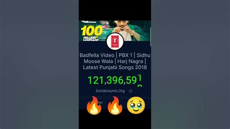 Live views Count Badfella song sidhu moose wala #badfella # ...