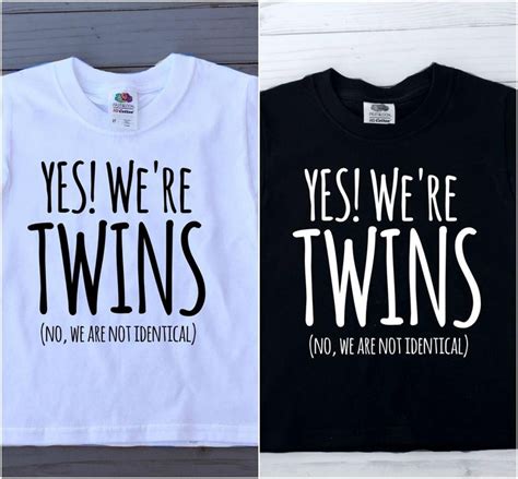 Short Sleeve Kids Set of Two Twin Shirts Twins Shirt Yes - Etsy | Bff ...