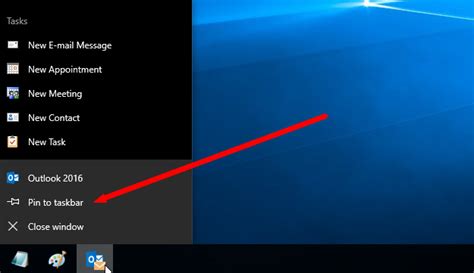 How do I pin Outlook to my main taskbar? - Microsoft Community