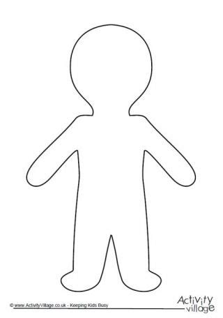 person outline drawing printable - Eugena Underhill