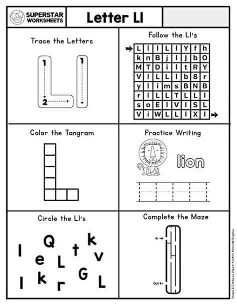 The Letter L Worksheets For Pre - Worksheets For Kindergarten