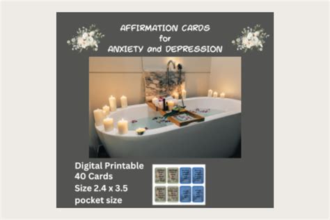 Affirmation Cards Anxiety Depression Graphic by Life's Amazing Journey ...