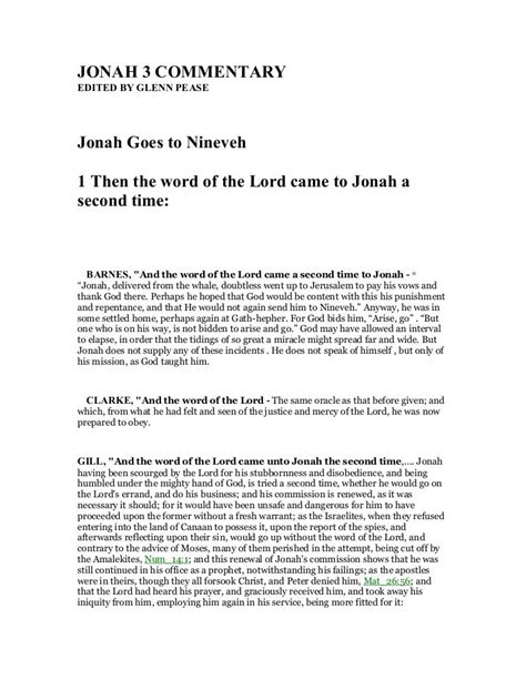 Jonah 3 commentary