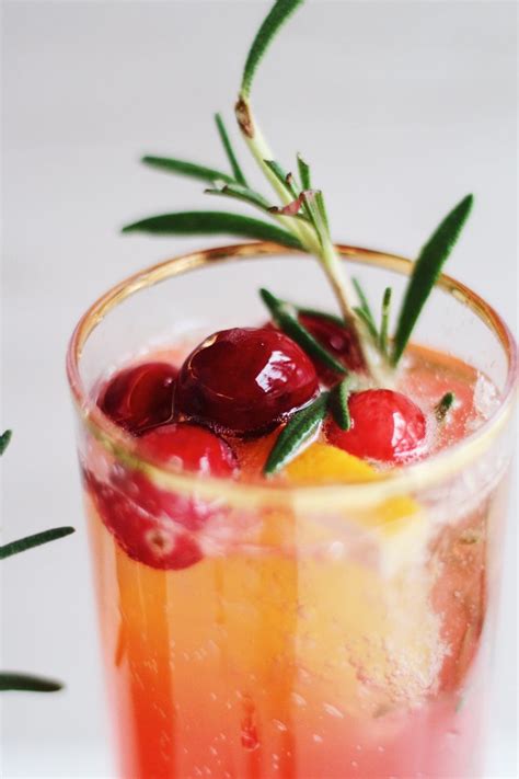 Cranberry Rosemary Champagne Cocktails - Parsnips and Pastries