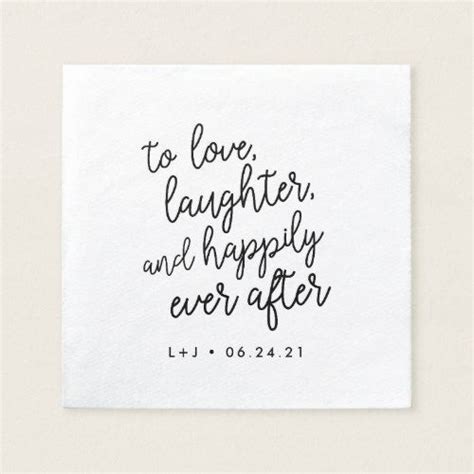 Happily Ever After | Personalized Wedding Napkin | Wedding napkins ...