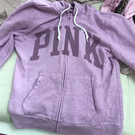 Pink Victoria’s Secret hoodie perfect condition - Depop