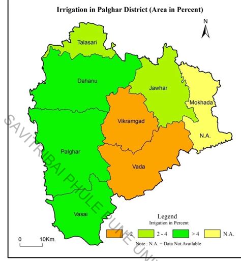 7: Irrigation in Palghar district (area in percent) | Download ...