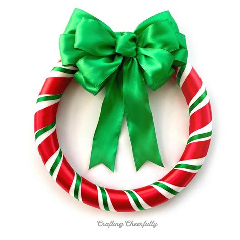 DIY Ribbon Wreath for Christmas - Crafting Cheerfully