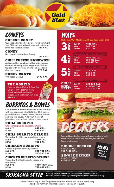 Menu - Liberty Township OH's Gold Star Chili | Sirved