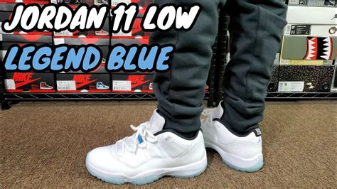 AIR JORDAN 11 LOW LEGEND BLUE REVIEW & ON FEET - YouTube