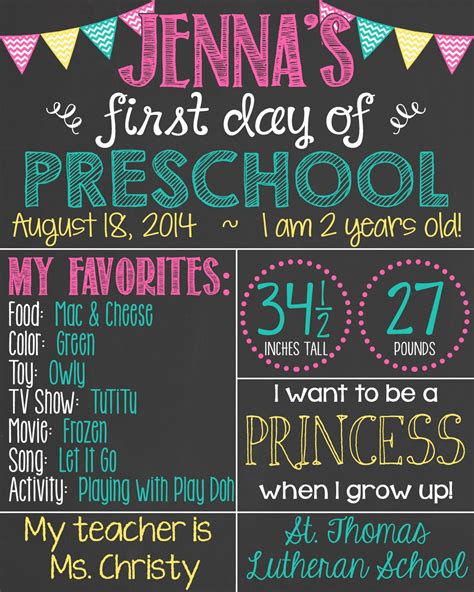 First Day of School Chalkboard Poster First Day of - Etsy