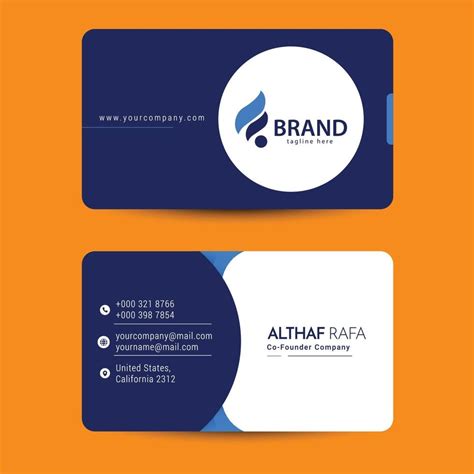 Business card front and back design template. 3041703 Vector Art at ...