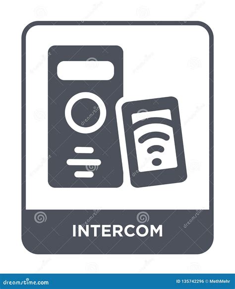 Intercom Icon in Trendy Design Style. Intercom Icon Isolated on White ...