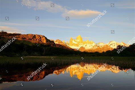 Mountain Range Cerro Fitz Roy Sunrise Editorial Stock Photo - Stock ...