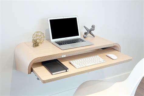 Wall Mounted Computer Desk With Keyboard Tray - Wall Design Ideas