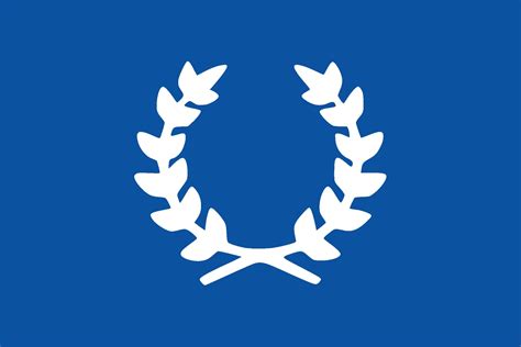 Flag of Ancient Greece (Flag of Hellas) Laurel wreath Represent ...