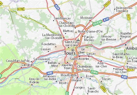 MICHELIN Saint-Cyr-sur-Loire map - ViaMichelin