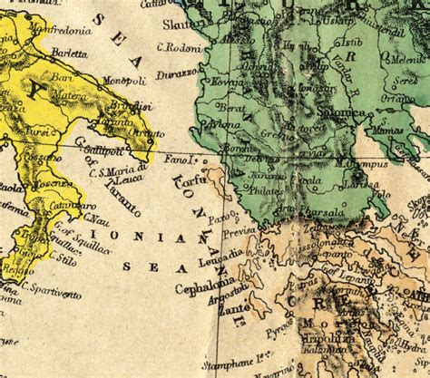 Old Europe Map 1870 - VINTAGE MAPS AND PRINTS