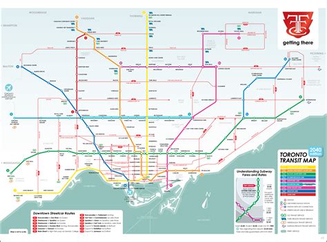 TTC 2040 Map | Transit map, Subway map, Map