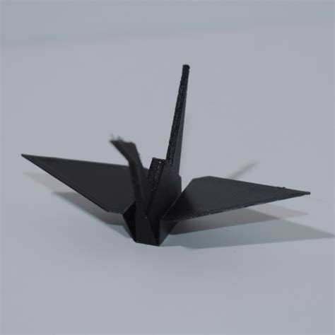 3D Printable origami bird (origami crane) by galbleier