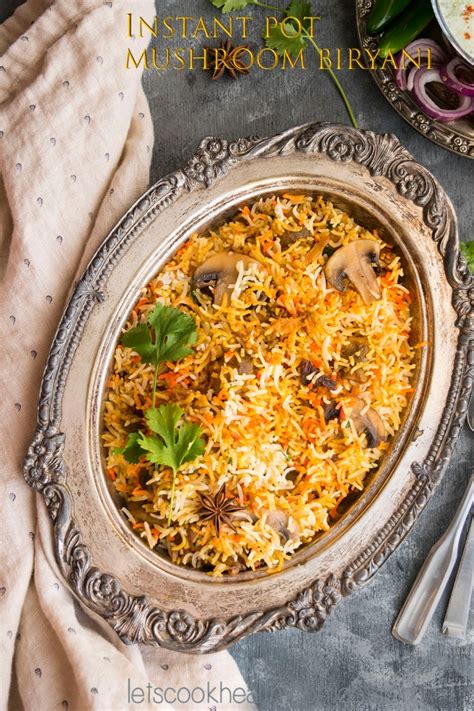 Instant Pot Mushroom Biryani - Leafy Life Wellness