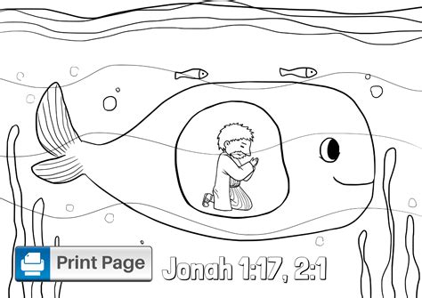 Jonah And The Whale Story For Kids Printable