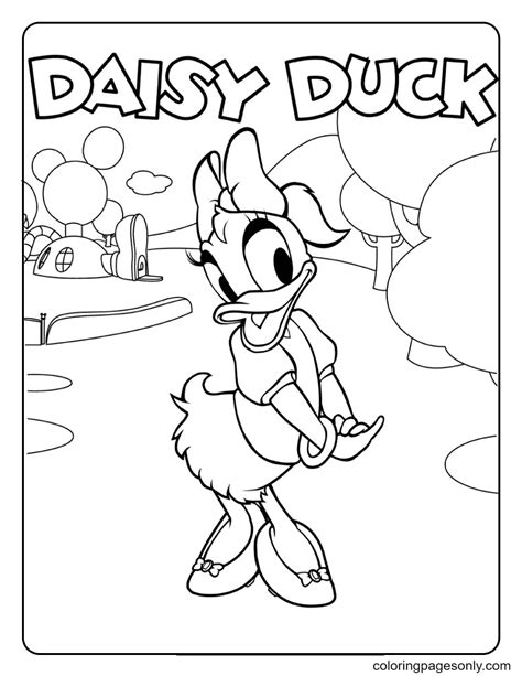 Daisy Duck Beautiful Coloring Page - Free Printable Coloring Pages