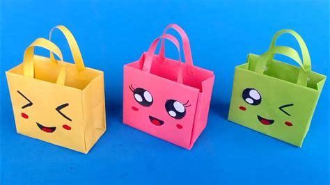 Origami Paper Bag | How To Make Paper Bags with Handles | Origami Gift ...