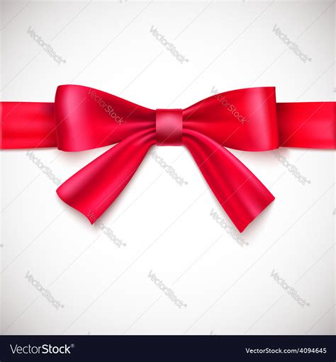 Green ribbon with bow Royalty Free Vector Image