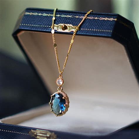 Handmade Gemstone Pendant | Blue Gemstone Pendant | Gold Pendant Neckl ...