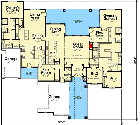 Multi-Generational Ranch Home Plan - 42526DB | Architectural Designs ...