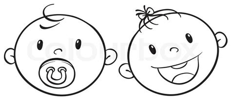 A baby faces sketch | Stock Vector | Colourbox