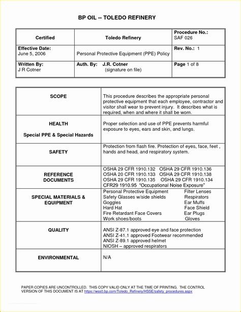 Standard Operations Manual Template