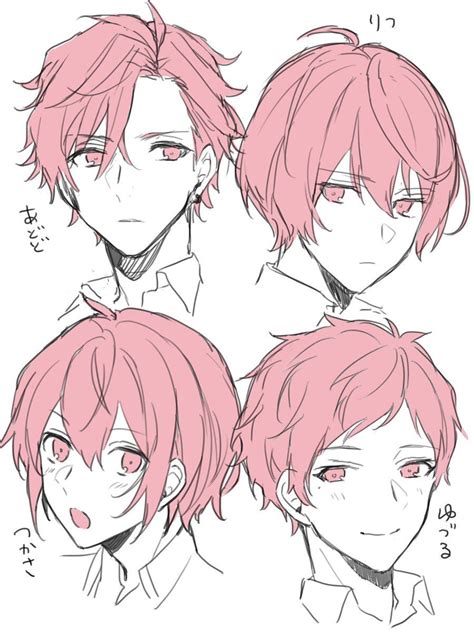 Male hairstyles Anime Drawings Sketches, Anime Sketch, Manga Drawing ...