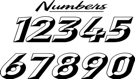 Custom Race Car numbers decals graphics - Full Number Kit - Graphic ...