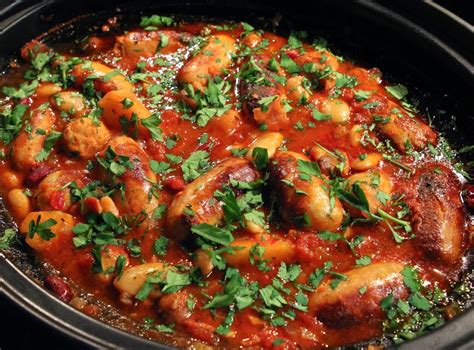 Gluten Free Alchemist: Sausage, Apple & Bean Casserole - slow cooked