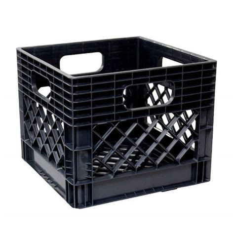 Reviews for GSC Technologies 11 in. x 13 in. x 13 in. Black Milk Crate ...