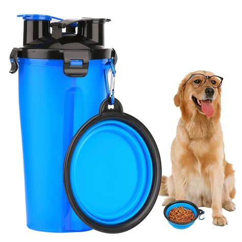 Portable Pet Travel Bottle 2 in 1 Dog Drinking Water Bottle with Bowl ...