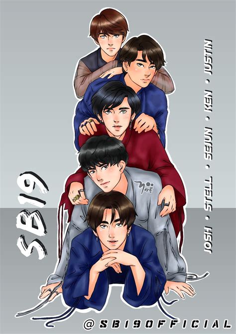 SB19 FANART OT5 by @swagforjam | Fan art, Cute wallpapers, Chibi