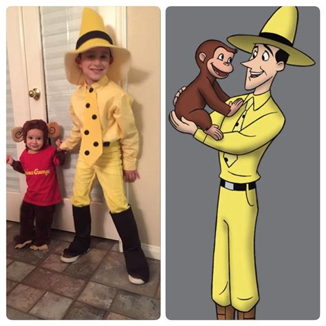 Curious George and The man with the yellow hat costumes. | Kids ...