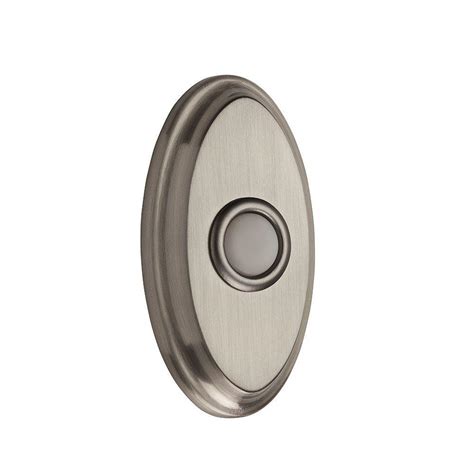 Wireless Door Bell Push Button, Brushed Nickel-216592 - The Home Depot