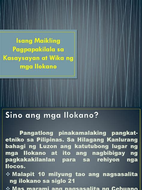 Pangkat Etniko Ilokano Wika Pdf - pangkatbay