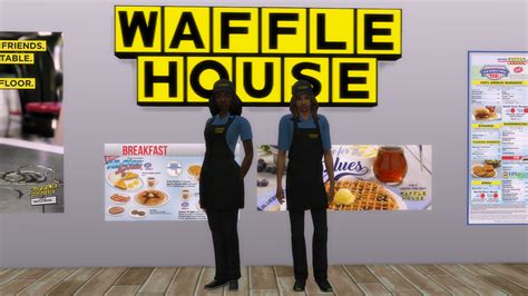 Mod The Sims - Waffle House Uniform + Hat