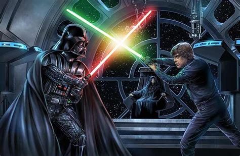 Darth Vader vs. Luke Skywalker wallpaper | Darth vader vs luke, Star ...