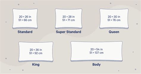 Pillow Sizes Chart: A Guide to Every Type of Bed | Casper