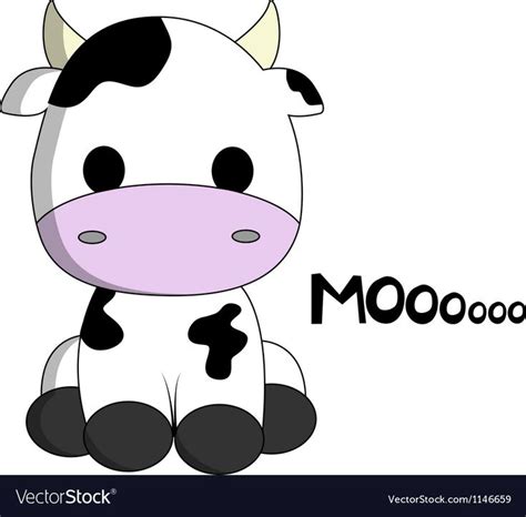 Cute cow cartoon Royalty Free Vector Image - VectorStock | Cute cows ...